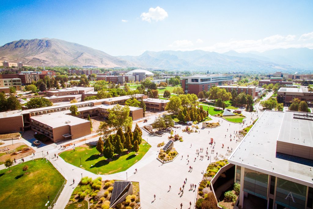visiting a college campus
